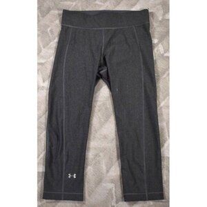 Under Armour Capri Legging Women Medium Gray Cropped Compression Pants‎ Fitted